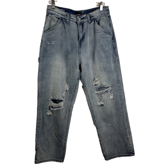 UNTP Undertrap Wide Leg Distressed Jeans Women's Size 30 - Picture 2 of 11